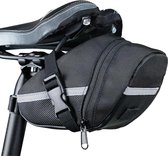 Sacoche de selle vélo - 1,3 L - sacoche de vélo - résistant à la pluie - vélo de route - vélos VTT - VTT - grande taille - noir