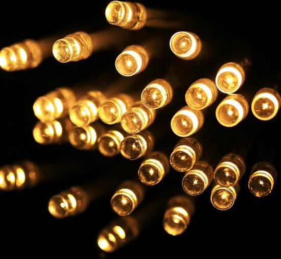 Lumière de décoration de chaîne de 2 m pour la fête de Noël 20 piles flash à 2 modes LED (blanc chaud)