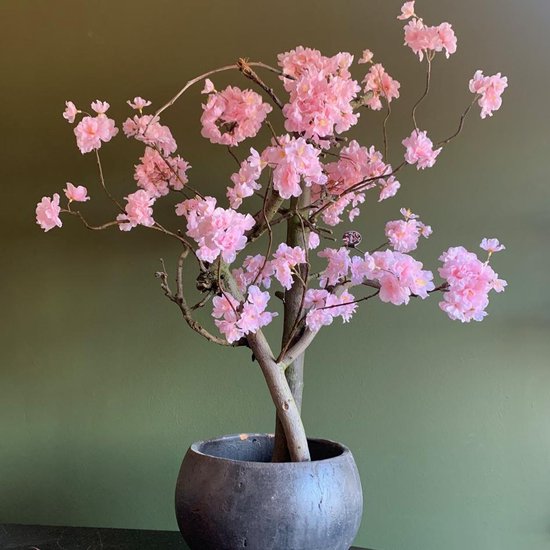 Seta Fiori - Cherry Bloesem Plant / Boom – Roze 55cm Hoog | bol.com