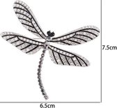 Vlinder Speld-Broche met Transparant Zirkonia