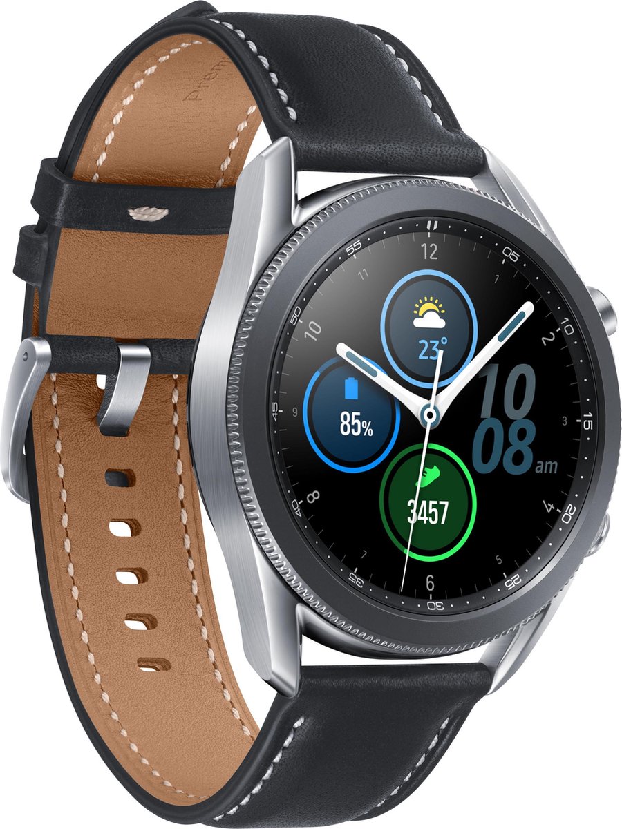 Samsung Galaxy Watch3 - Smartwatch heren - Stainless Steel - 45mm - Zilver  | bol.com