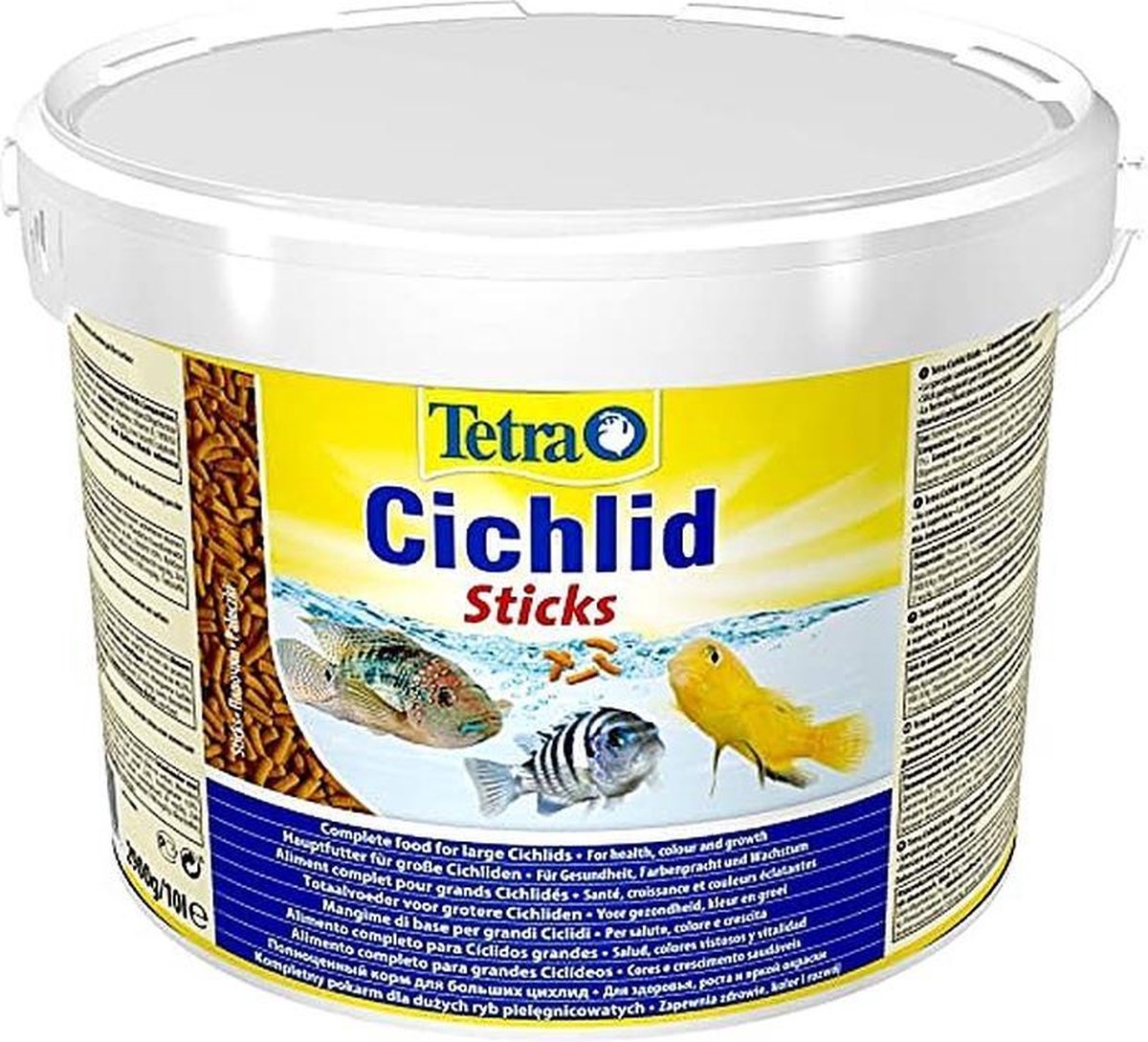 Tetra Cichlid Sticks Hoofdvoeder voor alle Cichliden Emmer 10 Liter
