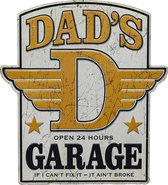Dad's Garage Large Diecut Metal Sign