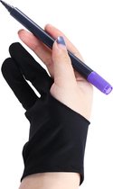 Hiden | Tekenhandschoen - Drawing glove - Tablet handschoen Tekenen - Hobby & Kunst - Links-/Rechtshandige - Drawing | Zwart