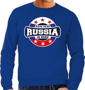 Have fear Russia is here / Rusland supporter sweater blauw voor heren 2XL