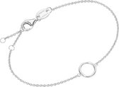 Bedelarmband | voor charms | sterling zilver | karabijnslot