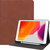 Apple iPad 10.2 (2019) PU Leer Folio hoes - Bruin