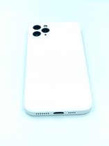 Nieuwste Technologie Hoesje - Geshikt voor de I Phone 11 pro max -  in de kleur wit - weerstaat olie - gemaakt van liquid sillicone