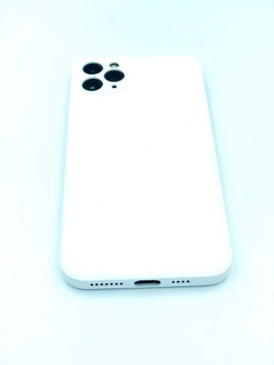 Nieuwste Technologie Hoesje - Geshikt voor de I Phone 11 pro max - in de kleur wit - weerstaat olie - gemaakt van liquid sillicone