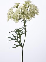 Viv! Home Luxuries Dille bloeiend - zijden bloem - wit - 59cm - topkwaliteit
