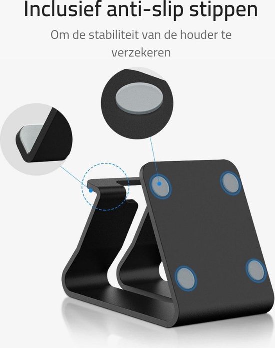 Nekkussen-telefoonhouder, neksteun-telefoonstandaard, 2-in-1 mobiele telefoon-kussenhouder en nekhouder met 360 graden instelling, afneembare en flexibele telefoonhouder voor thuis, reizen, outdoor