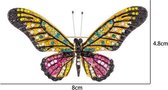 Vlinder Speld-Broche met Gekleurde Zirkonia