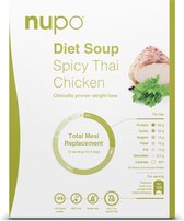 Nupo Dieet Soep - Pittige Thaise Kip - 12 Porties - Caloriearm - Maaltijdvervangers