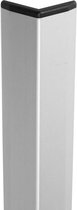 Storax zelfklevende aluminium hoekbeschermer - hoekprofiel - type STA-30 - 1500 mm inclusief afdekkapje (Zilver/Grijs)