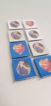 Magnetisch minifotolijstje 3x blauw 3x wit en 2x beige