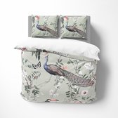 Y-NOT - Bloemen Elysian Groen - Dekbedovertrek - Katoen - Tweepersoons - 200x200/220 cm - Groen