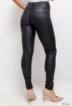 Broek Dulani hoge taille lederlook zwart