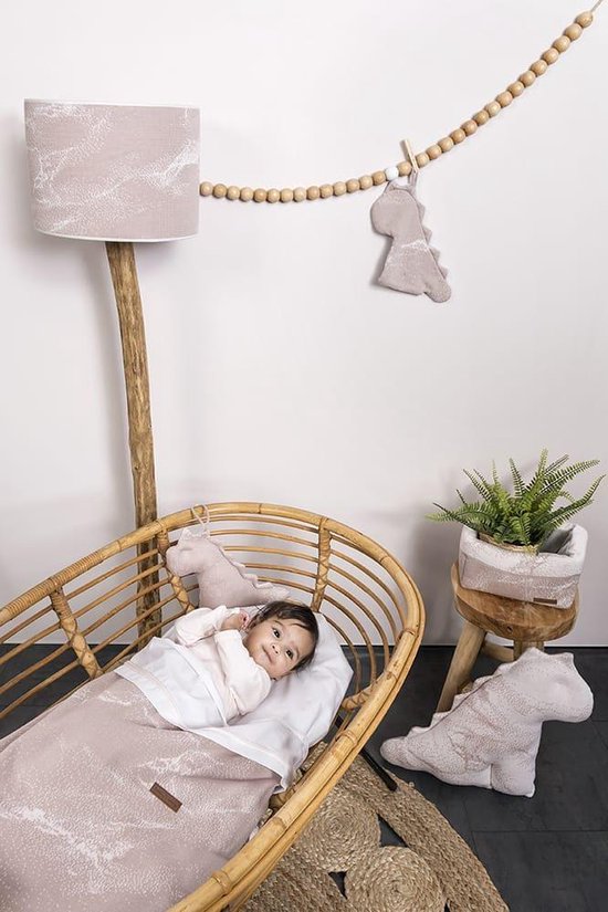 Baby's Only Gebreid baby Muziekdoosje - Muziekhanger dino Marble - Cool Grey/Lila - Muziek speelgoed van Baby's Only — afbeelding 5