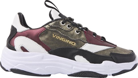 Vingino Vincia Sneakers - Black/Gold - Maat 37 | bol.com