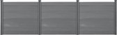 HKC Schuttingpaneel met palen grijs 165x466 cm