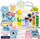 50 vrolijke stickers voor meiden - Mix voor laptop, muur, agenda etc. - VSCO girl