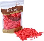 Wax beans 500gr. Strawberry- Hard wax beans- Hard wax beans- Ontharingswax- Harskorrels- Harde hars- Ontharingshars- Harsen- Waxen- Hars parels
