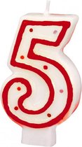 Amscan Verjaardagskaars 5 Jaar 7,3 Cm Wax Rood