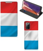 Telefoon Hoesje Geschikt voor Samsung Galaxy Note20 Flip Cover Luxemburgse Vlag
