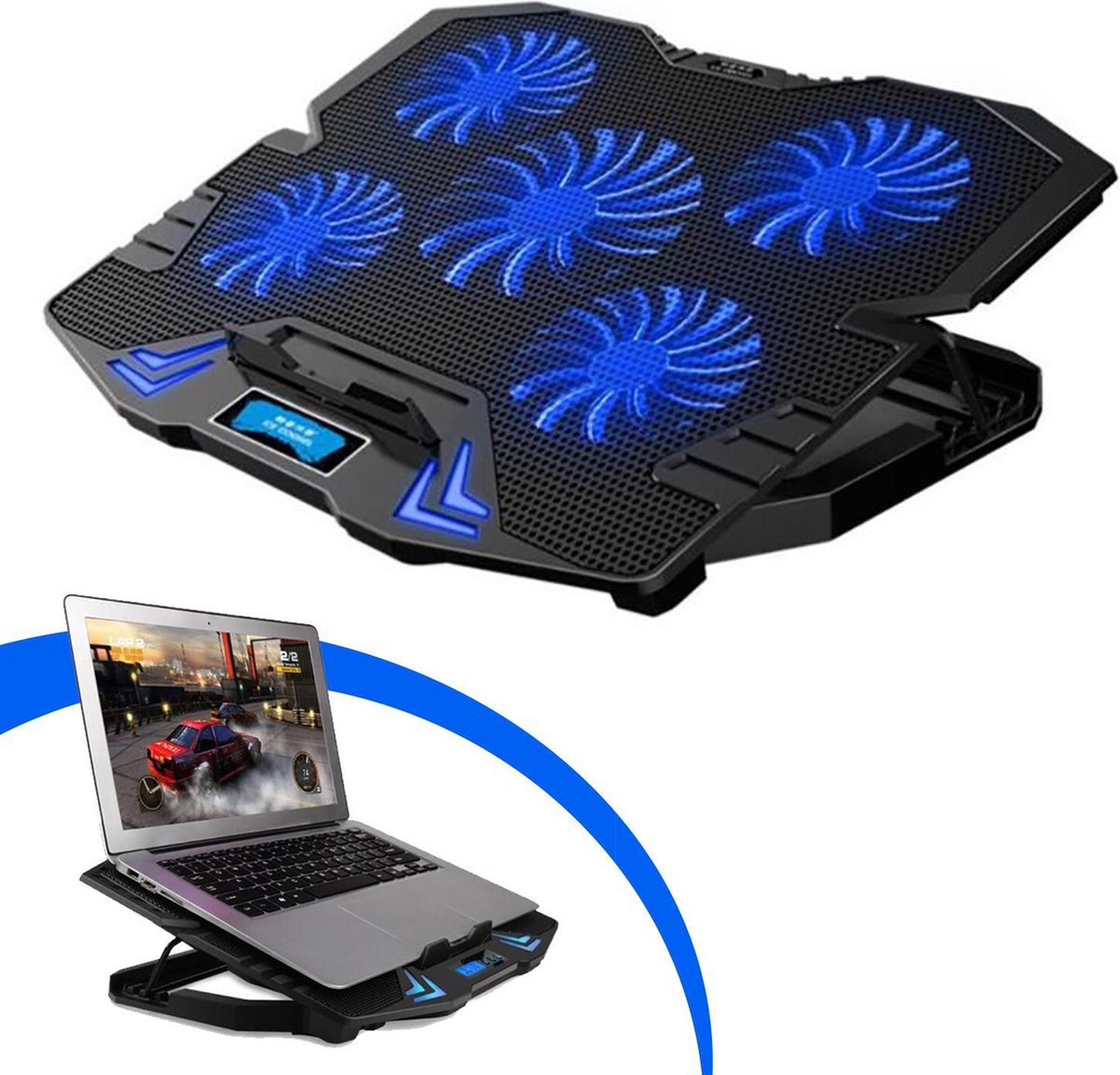 Greenure Laptop Koeler Cooling Pad Cooler Laptophouder Standaard Tot Inch Bol Com