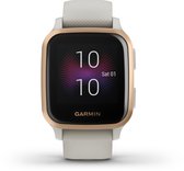 Garmin Venu Sq Music Health Smartwatch - Helder touchscreen - Muziekopslag - 6 dagen batterij - Light Sand/Rose Gold