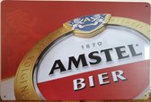 Amstel Bier Logo Leeuw Reclamebord van metaal METALEN-WANDBORD - MUURPLAAT - VINTAGE - RETRO - HORECA- BORD-WANDDECORATIE -TEKSTBORD - DECORATIEBORD - RECLAMEPLAAT - WANDPLAAT - NO