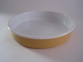 Emaille ovenschaal - rond - Ø 28 cm - geel