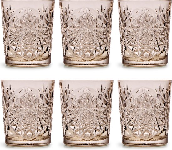Dislocatie Oneffenheden Versterker Libbey Drinkglas Hobstar Tender Taupe – 355 ml/ 35,5 cl - 6 stuks - vintage  design -... | bol.com