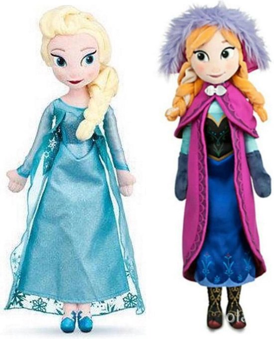 Disney Frozen set knuffel Elsa & Anna - 40 cm Grote Knuffel | bol.com