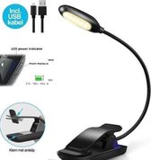 BYER OPLAADBAAR USB Leeslampje met Klem - Draadloos Clip On LED Boeklampje - Dimbaar - Verstelbaar - Flexibel - Flexilight - Met Accu voor 60 uur - Geschikt voor Boek/E-reader/Kindel/Kobo/PC/