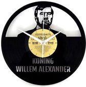 Vinyl Klok Koning Willem Alexander - Gemaakt Van Een Gerecyclede Plaat - Met geschenkverpakking