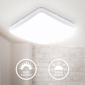 B.K.Licht - Witte LED Plafondlamp - kantoorlamp - voor binnen - plafonniére - l: 27cm - 3.000K - 1.200Lm - 12W