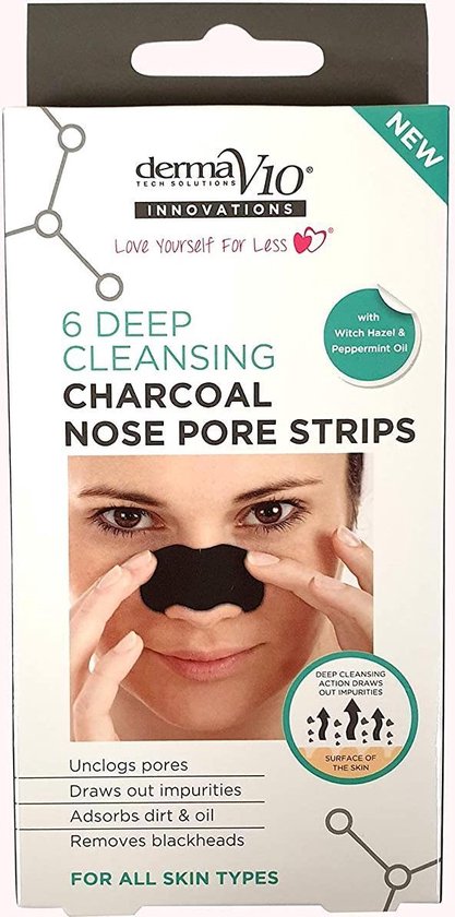 Derma V10 Charcoal Nose pore strips | bol.com