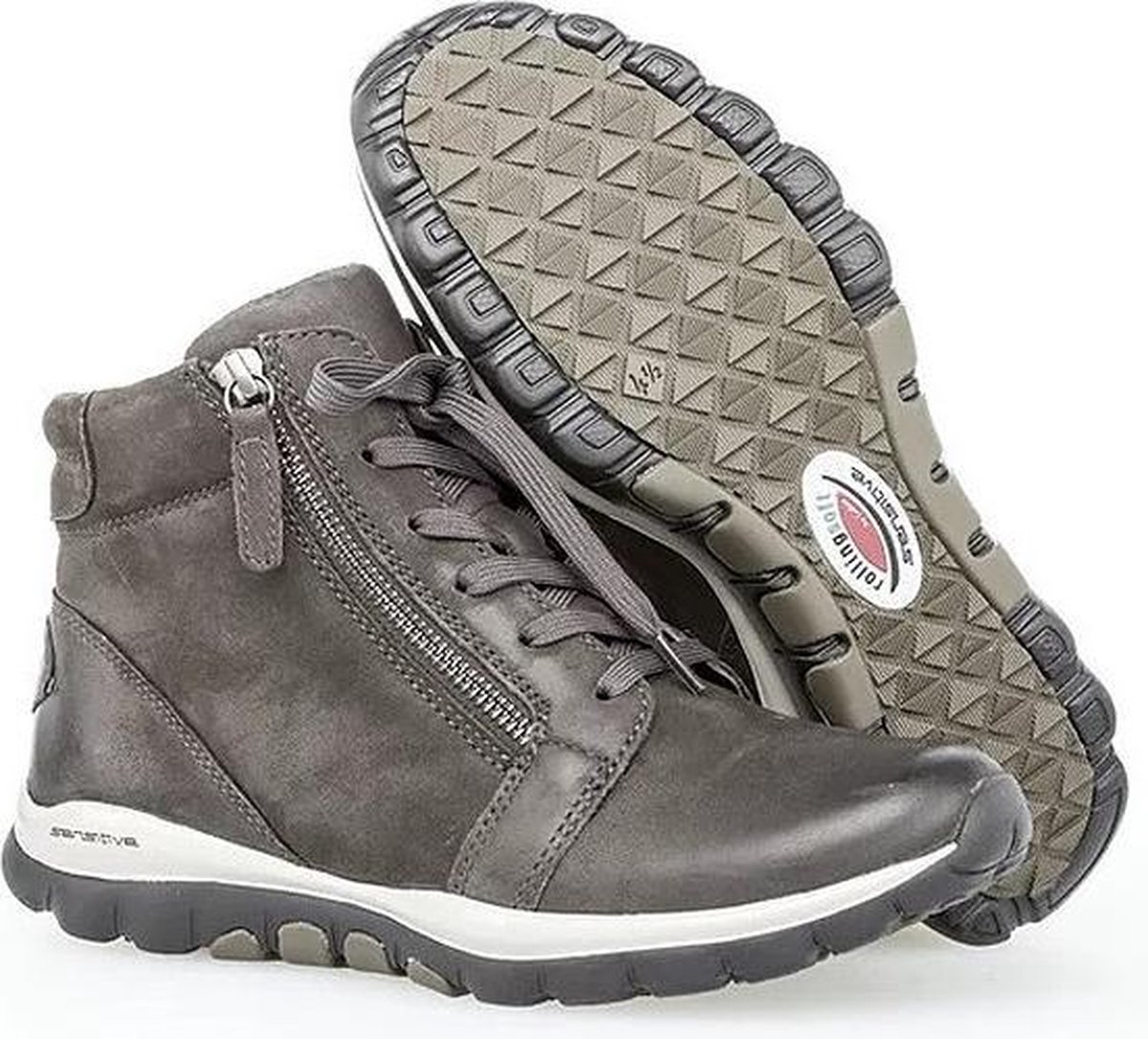 Gabor Rollingsoft 56.868.39 dames wandelschoen grijs maat 37.5