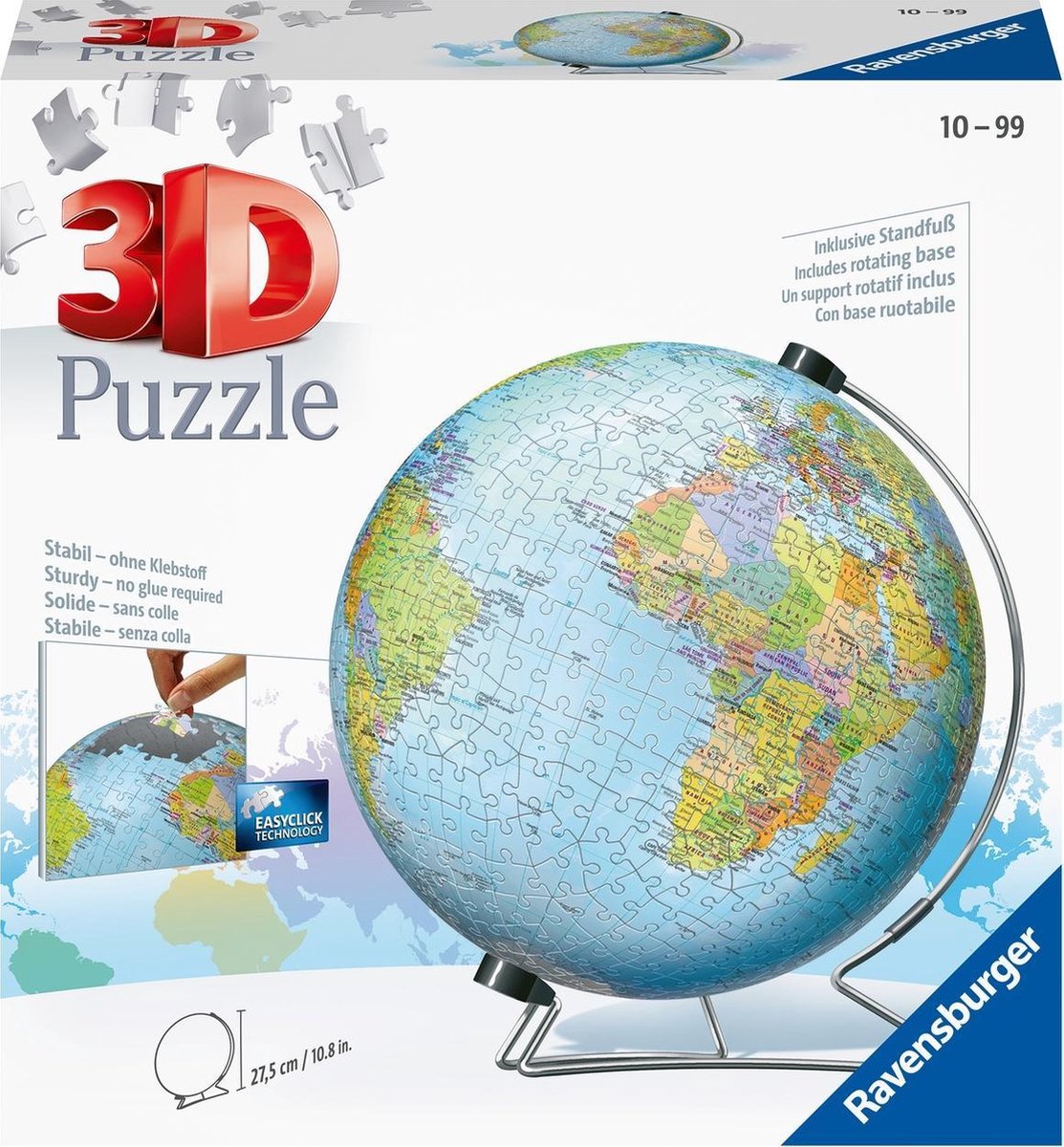 Veronderstellen Steen houd er rekening mee dat Ravensburger 3D puzzel de aarde (Engels)- 3D Puzzel - 540 stukjes | bol.com