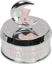 verzilverd muziekdoosje twinkle twinkle little star