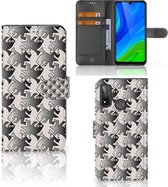 Wallet Book Case Huawei P Smart 2020 Smartphone Hoesje Salamander Grey