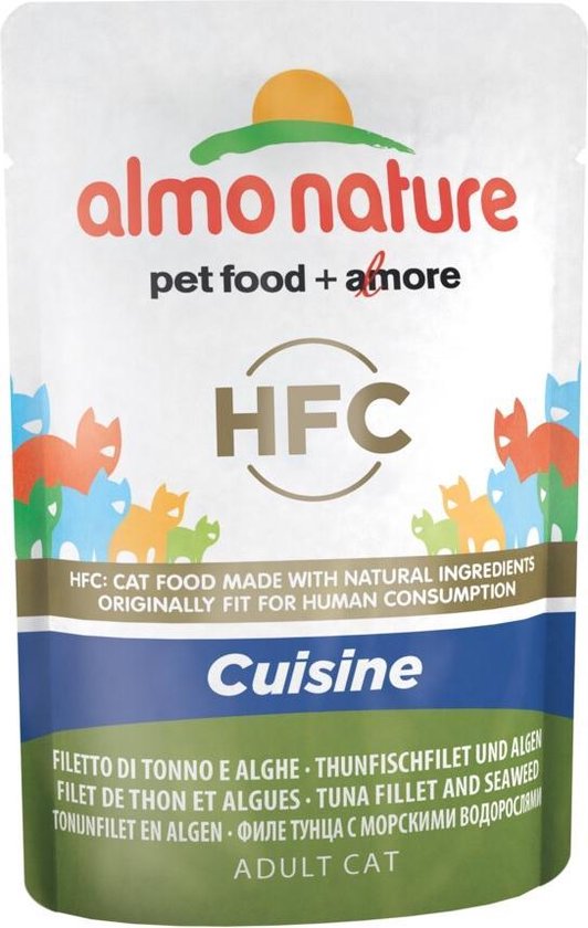 Almo Nature HFC Kat Classic Pouch Tonijnfilet - Algen 55 gr