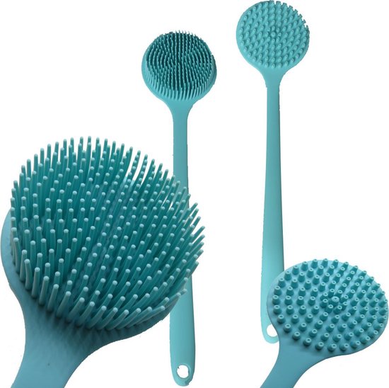 Rugborstel met steel bad borstel lang douche scrub