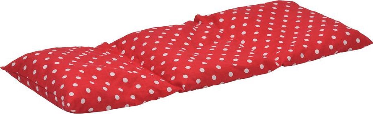 Goedkoopste Kersenpitje Cervico 50 x 20 cm | Rood met Witte Bollen, Warmte Kussen - Opwarmbaar - Koud Warm Kompres