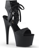 Pleaser - ADORE-700-14 Sandaal met enkelband, Paaldans schoenen - Paaldans schoenen - 41 Shoes - Zwart