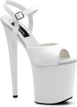 Flamingo-809 white - (EU 38 = US 8) - Pleaser