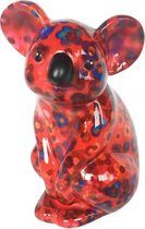 Pomme Pidou Koala Claire Spaarpot - Rood met bloemen