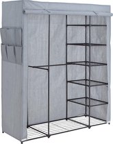 Overdekte driedubbele kledingkast met opslag - grijs | Covered Triple Wardrobe with Storage - Grey