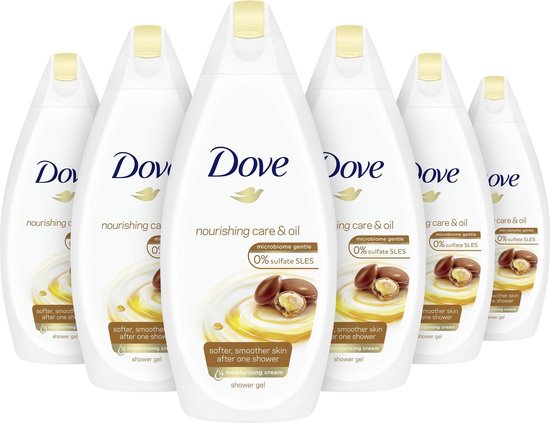 Dove Douchegel Nourishing Care & Oil - 6 x 500 ml - Voordeelverpakking